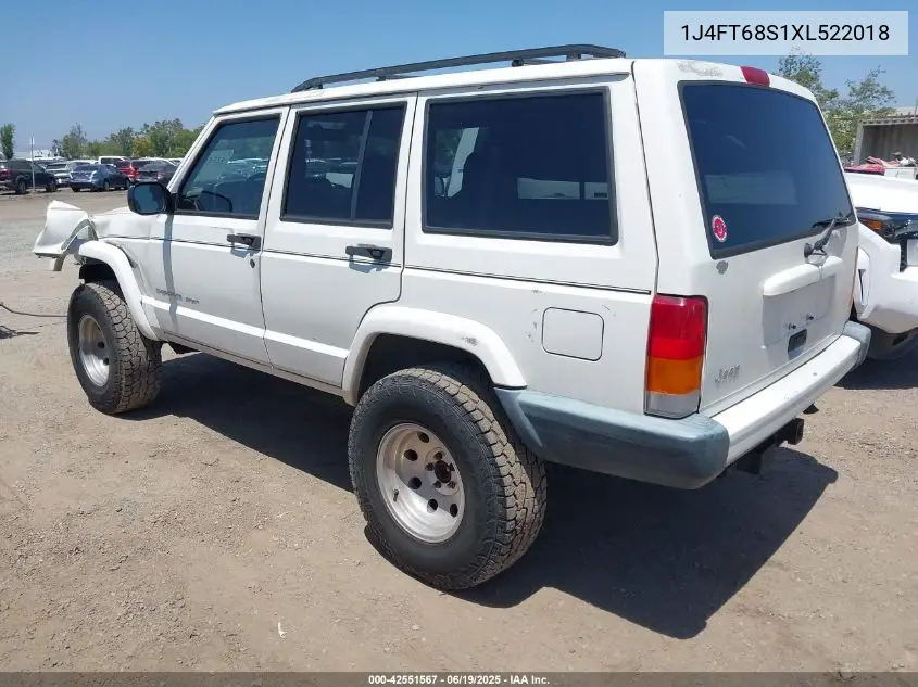 1999 Jeep Cherokee Classic/Sport VIN: 1J4FT68S1XL522018 Lot: 42551567