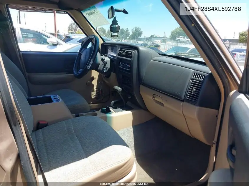 1999 Jeep Cherokee Se VIN: 1J4FF28S4XL592788 Lot: 42560002