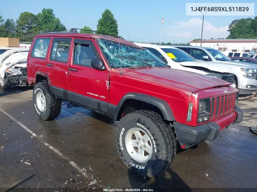 1999 Jeep Cherokee Classic/Sport VIN: 1J4FF68S9XL511839 Lot: 42577833