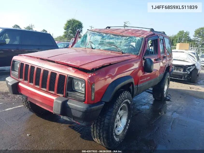 1999 Jeep Cherokee Classic/Sport VIN: 1J4FF68S9XL511839 Lot: 42577833