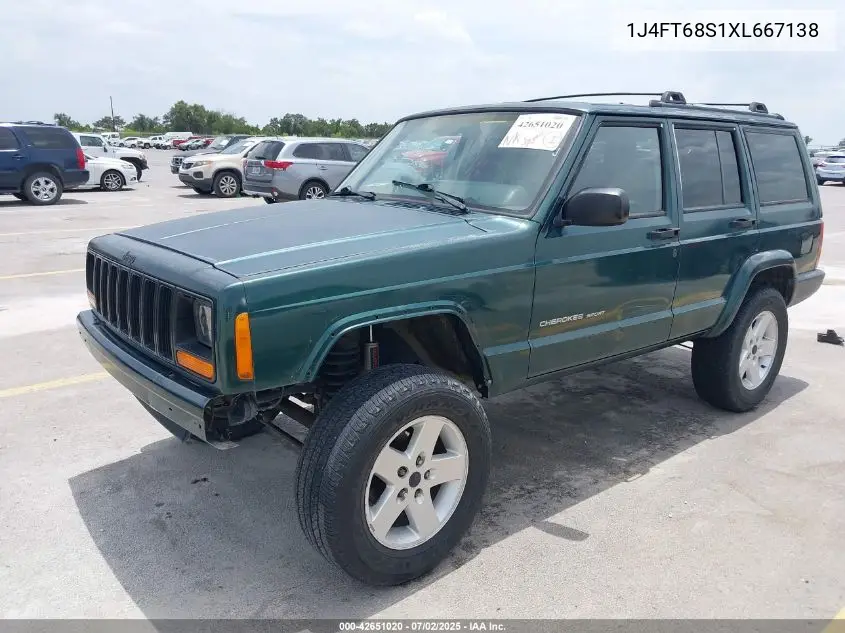 1999 Jeep Cherokee Classic/Sport VIN: 1J4FT68S1XL667138 Lot: 42651020