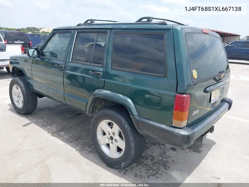 1999 Jeep Cherokee Classic/Sport VIN: 1J4FT68S1XL667138 Lot: 42651020