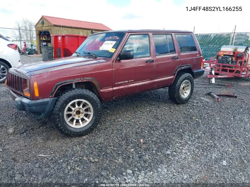 2000 Jeep Cherokee Sport VIN: 1J4FF48S2YL166255 Lot: 42151776
