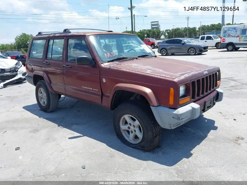 2000 Jeep Cherokee Sport VIN: 1J4FF48S7YL129654 Lot: 42201026