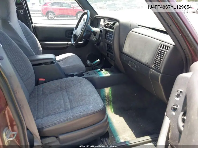 2000 Jeep Cherokee Sport VIN: 1J4FF48S7YL129654 Lot: 42201026