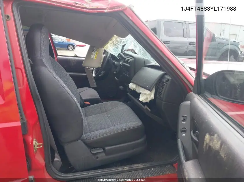 2000 Jeep Cherokee Sport VIN: 1J4FT48S3YL171988 Lot: 42202329