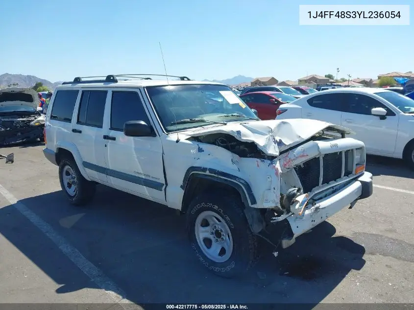 2000 Jeep Cherokee Sport VIN: 1J4FF48S3YL236054 Lot: 42217775