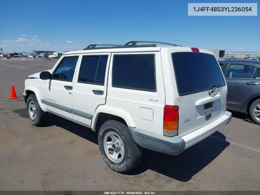 2000 Jeep Cherokee Sport VIN: 1J4FF48S3YL236054 Lot: 42217775