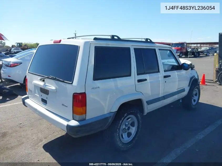 2000 Jeep Cherokee Sport VIN: 1J4FF48S3YL236054 Lot: 42217775