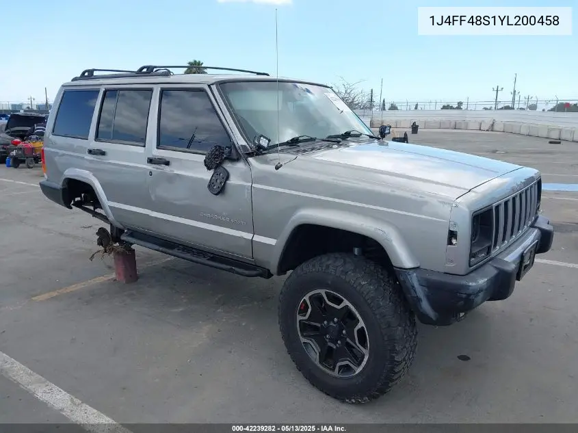 2000 Jeep Cherokee Sport VIN: 1J4FF48S1YL200458 Lot: 42239282