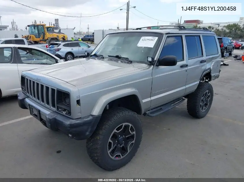 2000 Jeep Cherokee Sport VIN: 1J4FF48S1YL200458 Lot: 42239282