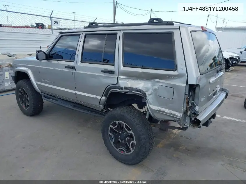 2000 Jeep Cherokee Sport VIN: 1J4FF48S1YL200458 Lot: 42239282