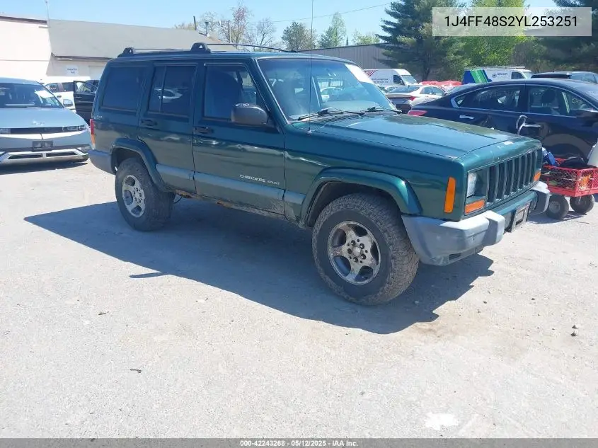 2000 Jeep Cherokee Sport VIN: 1J4FF48S2YL253251 Lot: 42243268