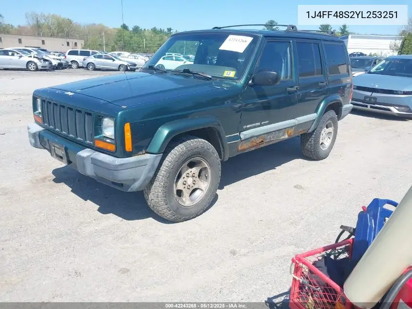 2000 Jeep Cherokee Sport VIN: 1J4FF48S2YL253251 Lot: 42243268