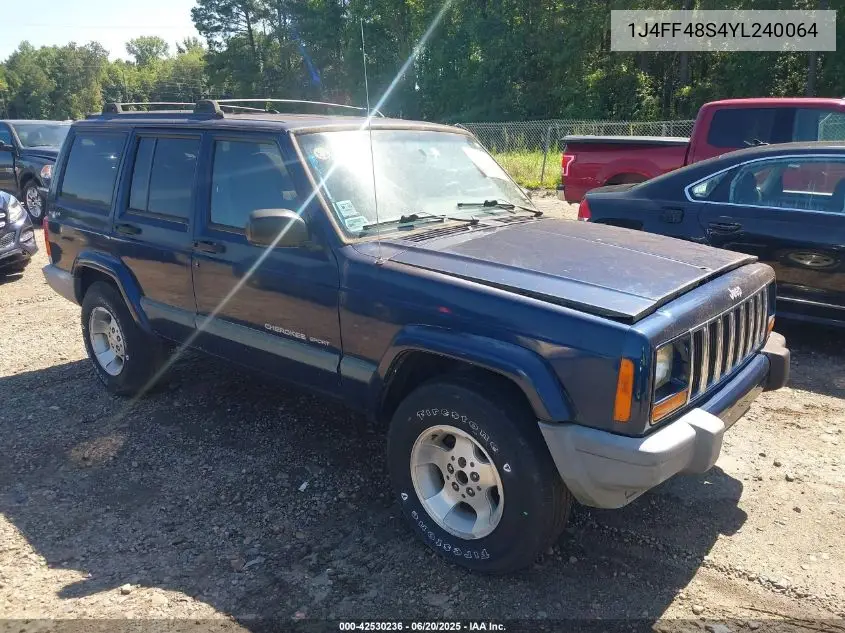 2000 Jeep Cherokee Sport VIN: 1J4FF48S4YL240064 Lot: 42530236