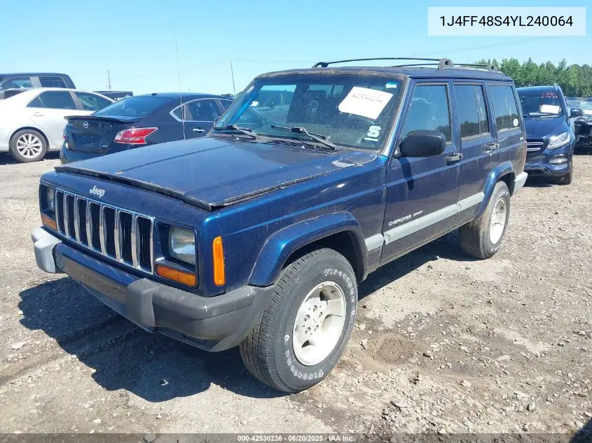 2000 Jeep Cherokee Sport VIN: 1J4FF48S4YL240064 Lot: 42530236