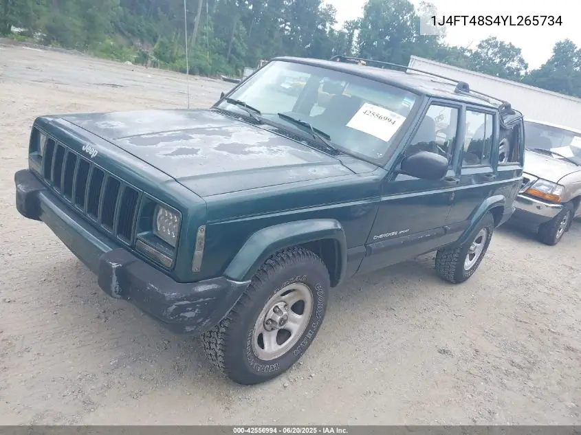 2000 Jeep Cherokee Sport VIN: 1J4FT48S4YL265734 Lot: 42556994