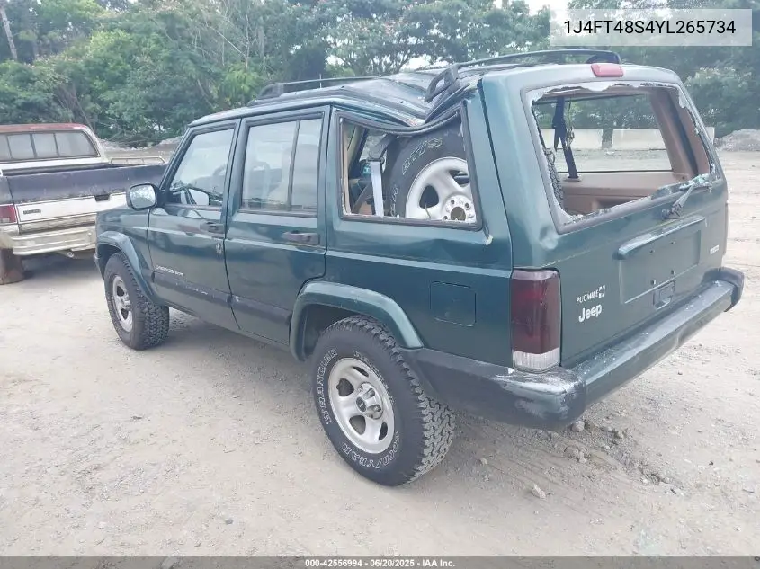 2000 Jeep Cherokee Sport VIN: 1J4FT48S4YL265734 Lot: 42556994
