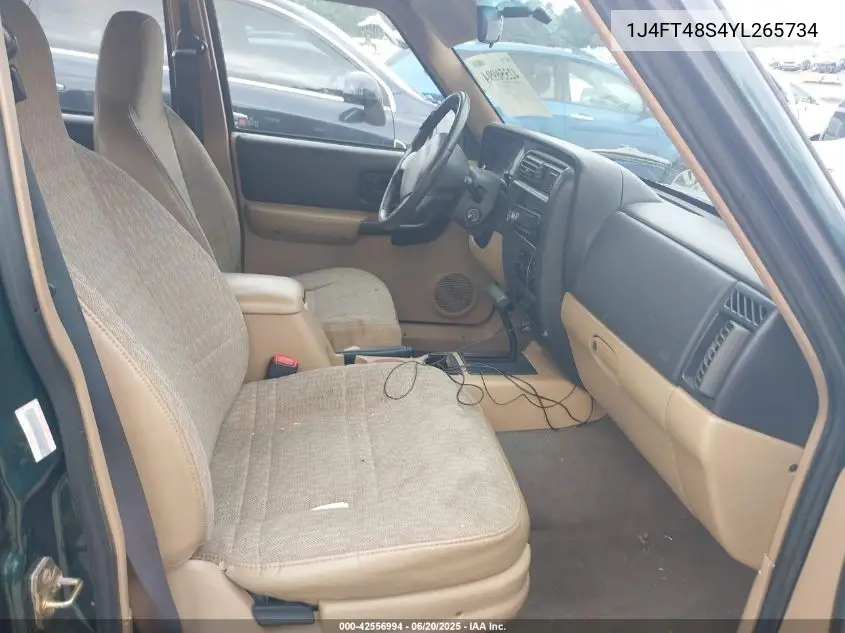 2000 Jeep Cherokee Sport VIN: 1J4FT48S4YL265734 Lot: 42556994