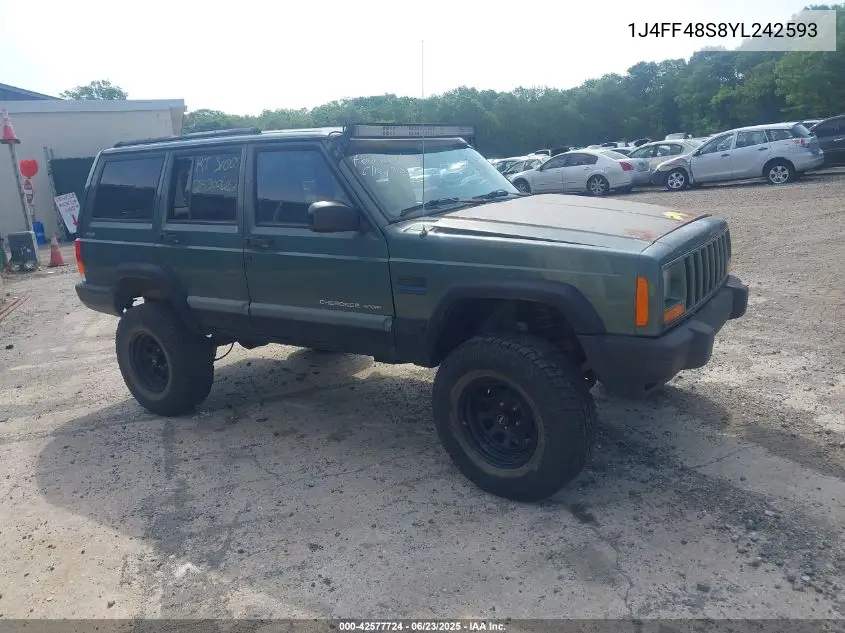 2000 Jeep Cherokee Sport VIN: 1J4FF48S8YL242593 Lot: 42577724