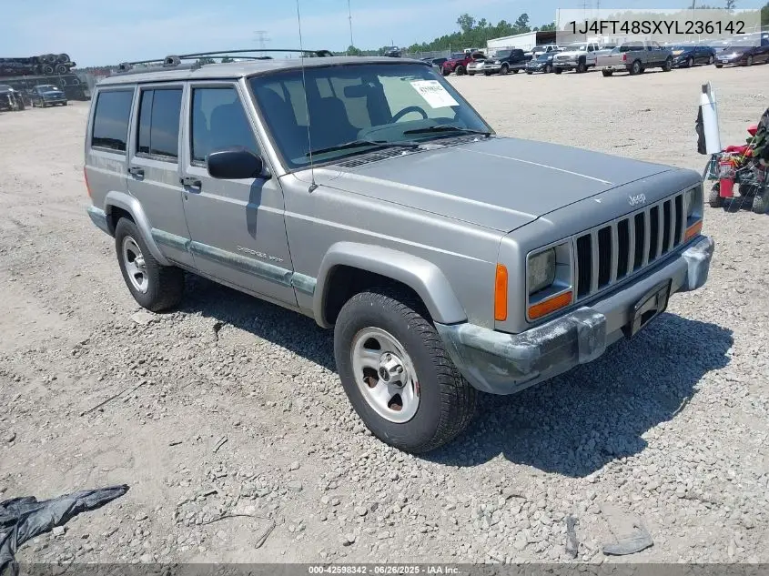 2000 Jeep Cherokee Sport VIN: 1J4FT48SXYL236142 Lot: 42598342