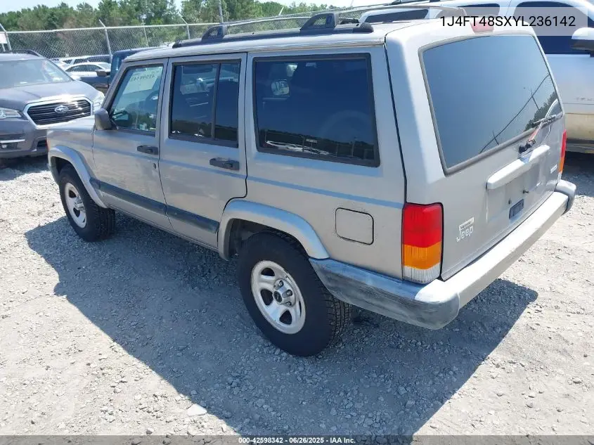 2000 Jeep Cherokee Sport VIN: 1J4FT48SXYL236142 Lot: 42598342