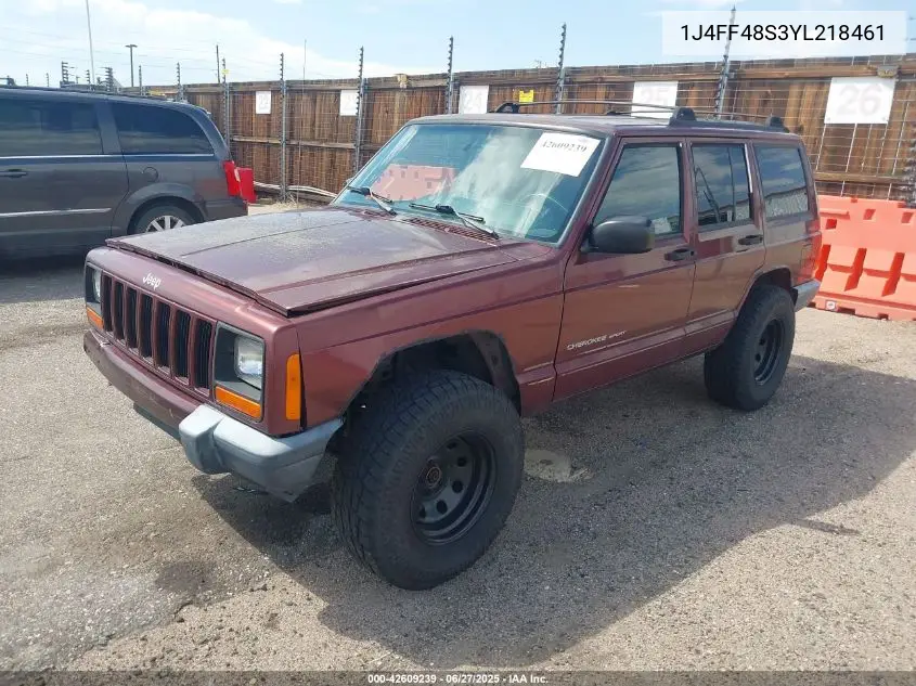 2000 Jeep Cherokee Sport VIN: 1J4FF48S3YL218461 Lot: 42609239