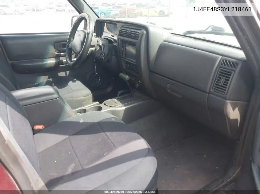 2000 Jeep Cherokee Sport VIN: 1J4FF48S3YL218461 Lot: 42609239