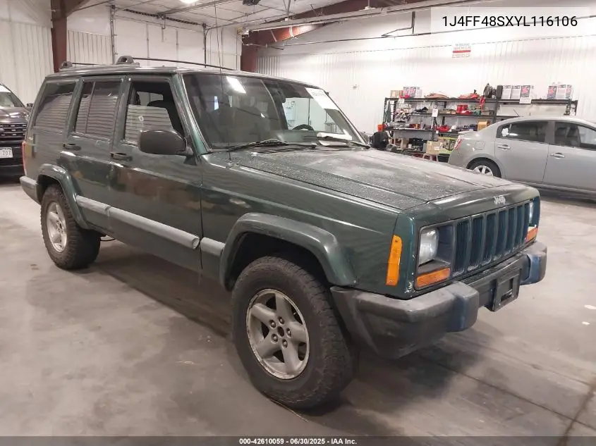 2000 Jeep Cherokee Sport VIN: 1J4FF48SXYL116106 Lot: 42610059
