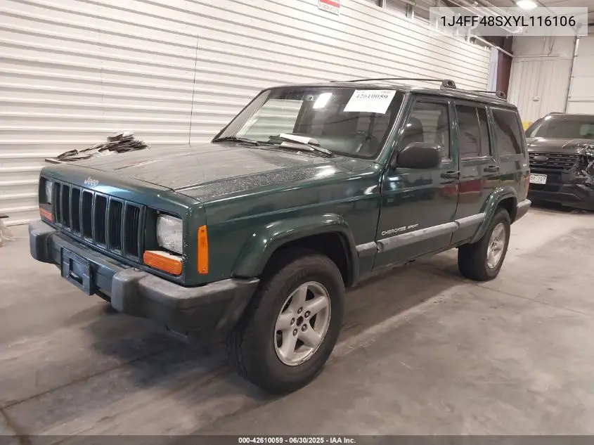 2000 Jeep Cherokee Sport VIN: 1J4FF48SXYL116106 Lot: 42610059