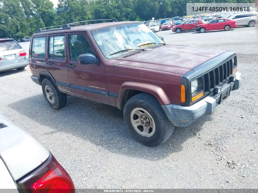 2000 Jeep Cherokee Sport VIN: 1J4FF48S0YL168618 Lot: 42616672