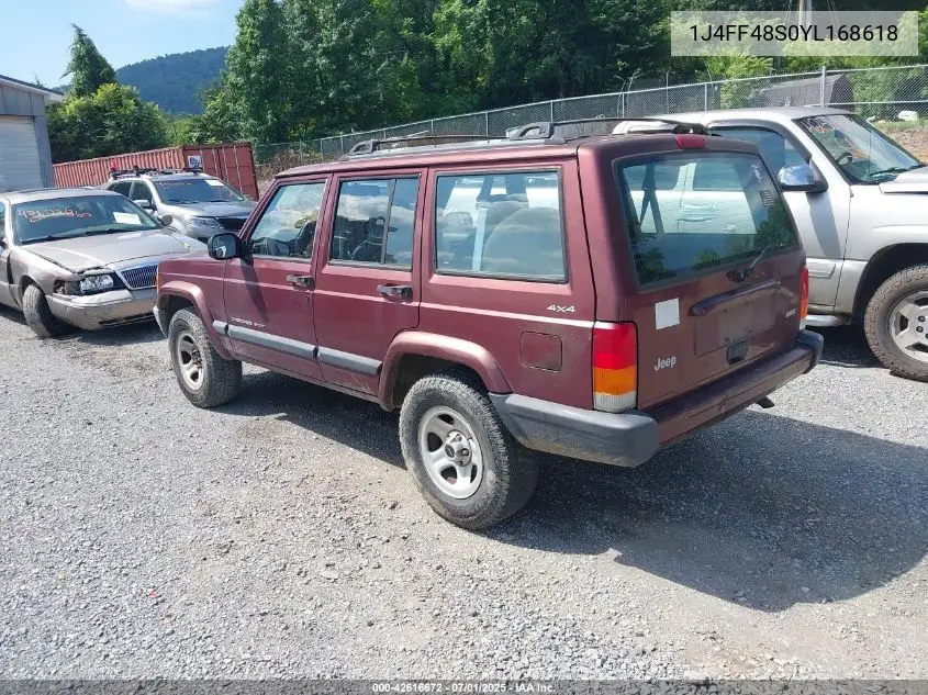 2000 Jeep Cherokee Sport VIN: 1J4FF48S0YL168618 Lot: 42616672