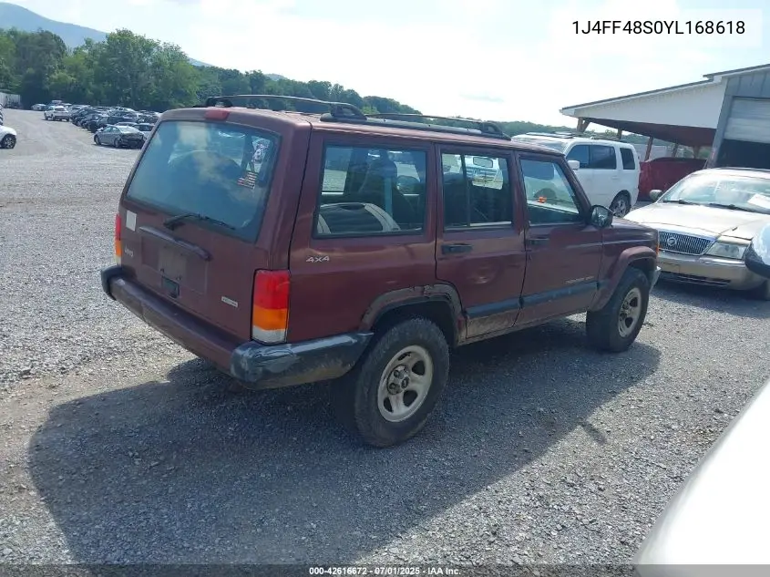 2000 Jeep Cherokee Sport VIN: 1J4FF48S0YL168618 Lot: 42616672