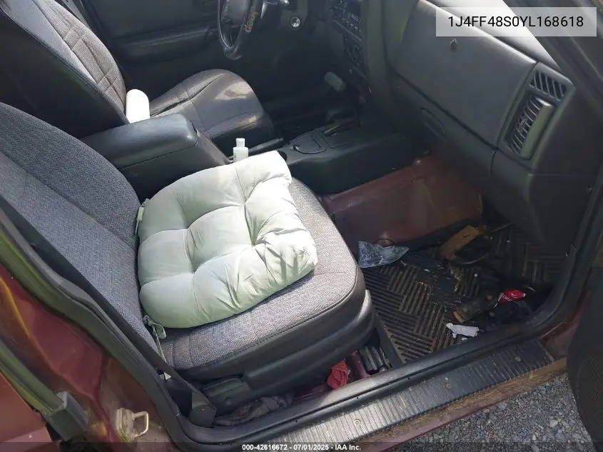 2000 Jeep Cherokee Sport VIN: 1J4FF48S0YL168618 Lot: 42616672