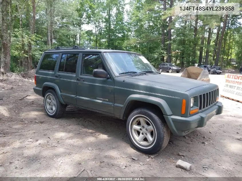 2000 Jeep Cherokee Sport VIN: 1J4FT48S4YL239358 Lot: 42633637