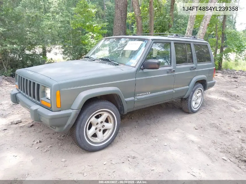 2000 Jeep Cherokee Sport VIN: 1J4FT48S4YL239358 Lot: 42633637