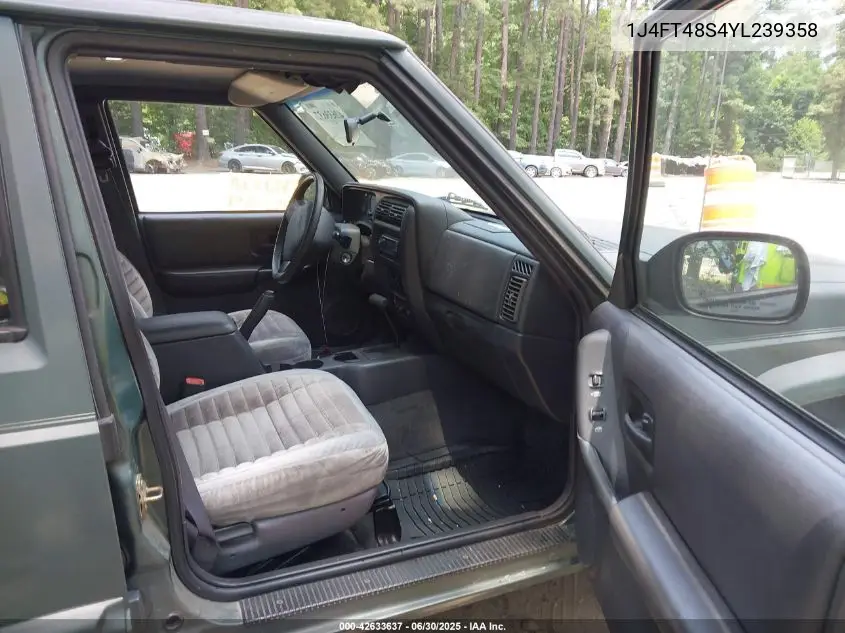 2000 Jeep Cherokee Sport VIN: 1J4FT48S4YL239358 Lot: 42633637