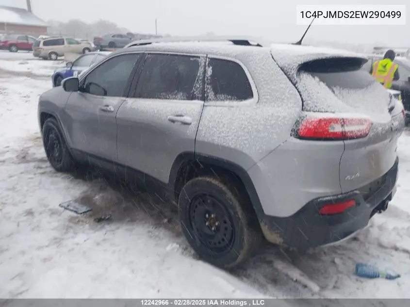 2014 Jeep Cherokee Limited VIN: 1C4PJMDS2EW290499 Lot: 12242966