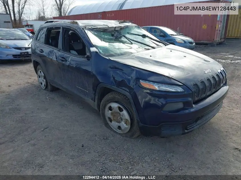 2014 Jeep Cherokee Sport VIN: 1C4PJMAB4EW128443 Lot: 12294412