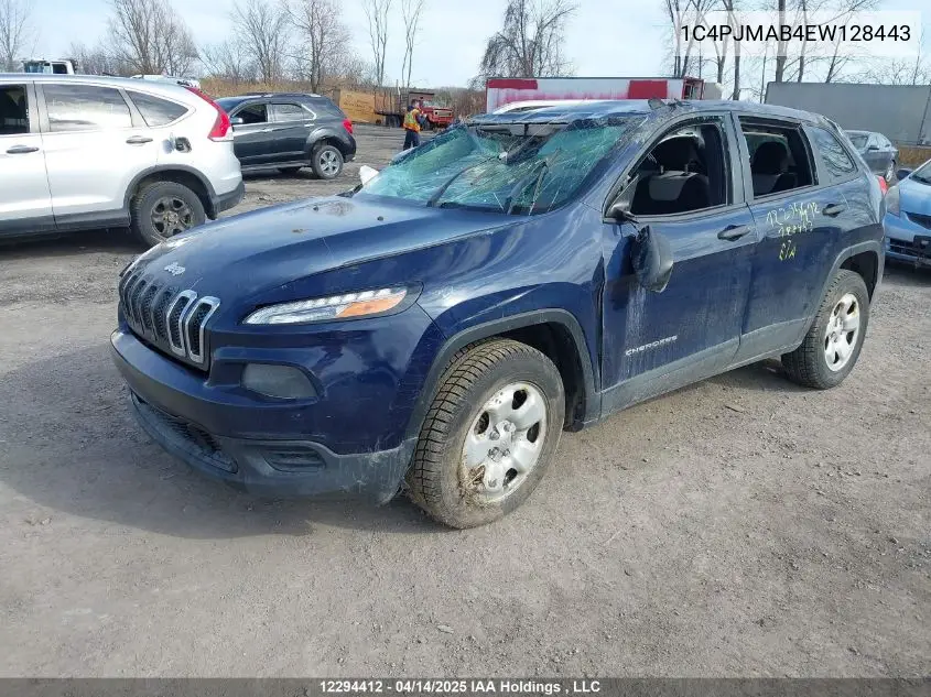 2014 Jeep Cherokee Sport VIN: 1C4PJMAB4EW128443 Lot: 12294412