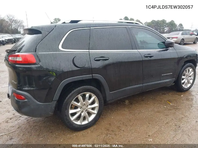 2014 Jeep Cherokee Limited VIN: 1C4PJLDS7EW302057 Lot: 41497505
