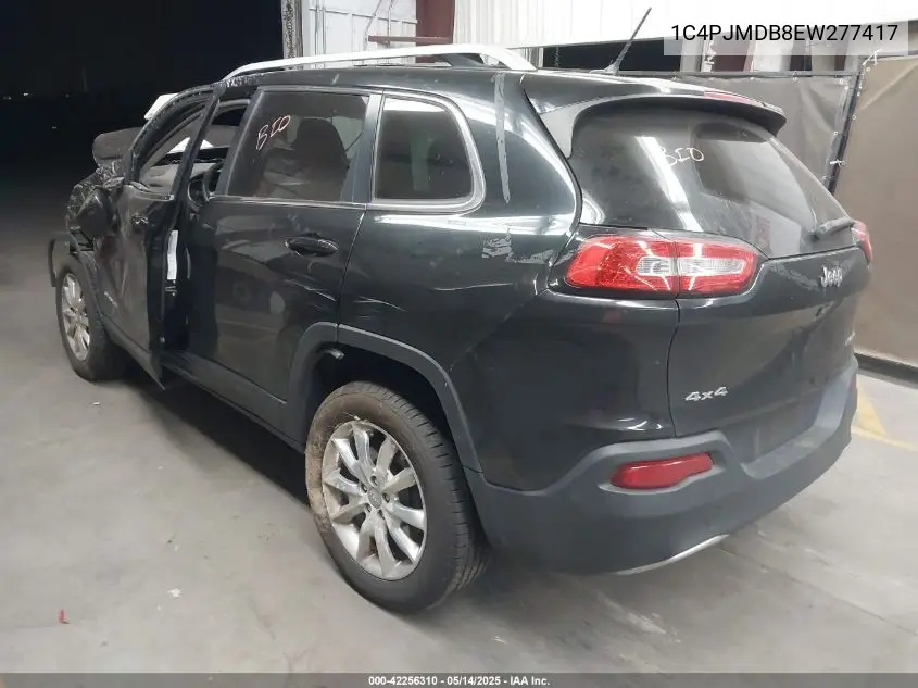 2014 Jeep Cherokee Limited VIN: 1C4PJMDB8EW277417 Lot: 42256310