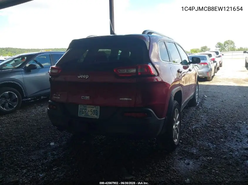 2014 Jeep Cherokee Latitude VIN: 1C4PJMCB8EW121654 Lot: 42567902