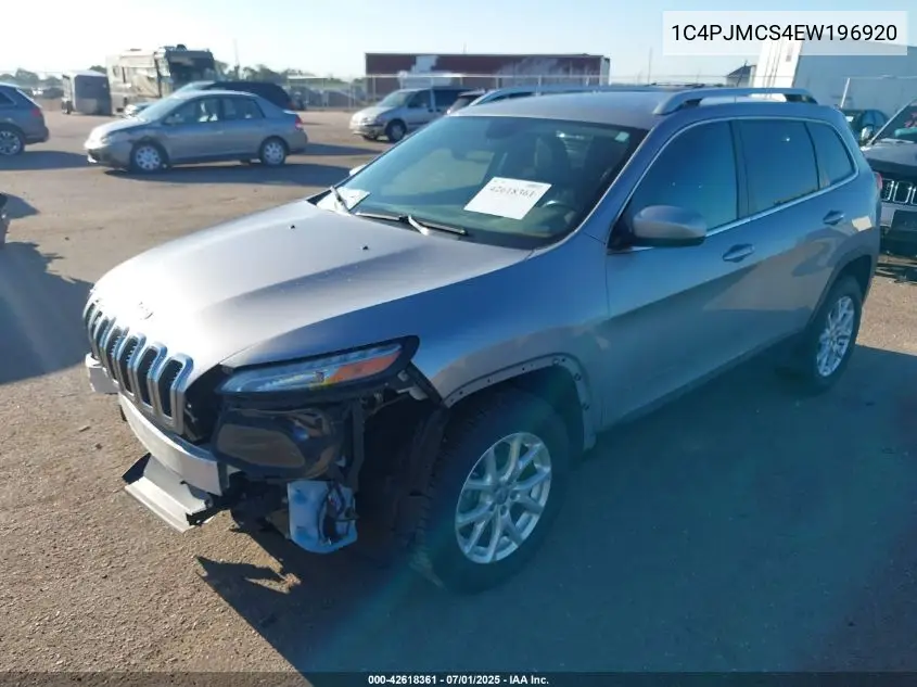 2014 Jeep Cherokee Latitude VIN: 1C4PJMCS4EW196920 Lot: 42618361
