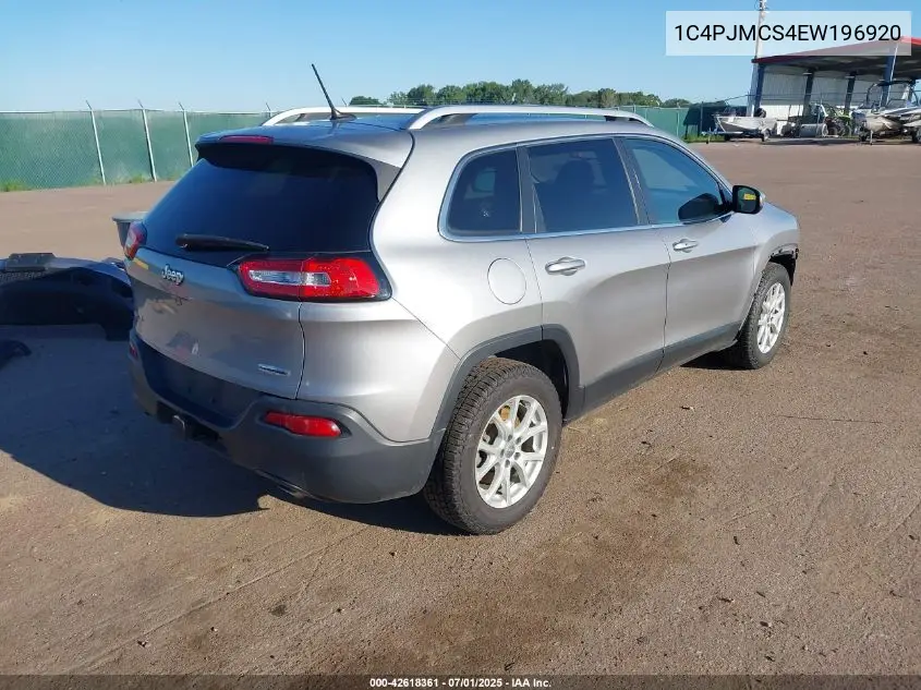 2014 Jeep Cherokee Latitude VIN: 1C4PJMCS4EW196920 Lot: 42618361