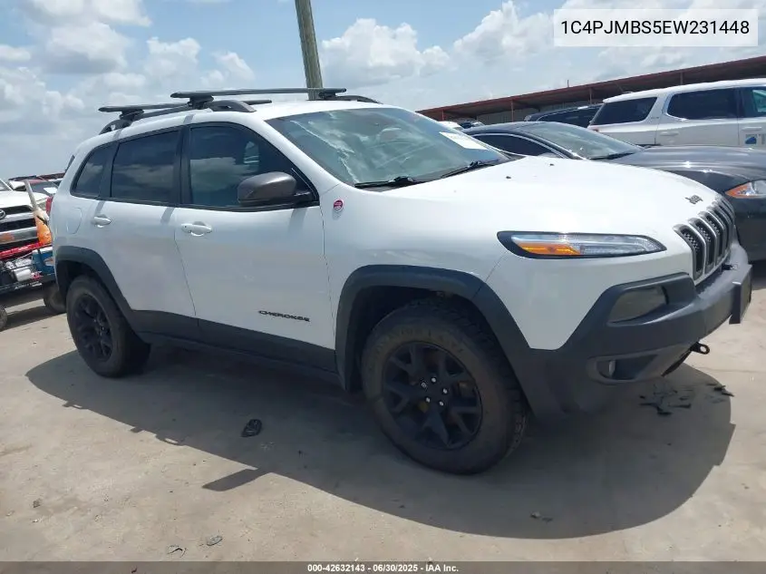 2014 Jeep Cherokee Trailhawk VIN: 1C4PJMBS5EW231448 Lot: 42632143