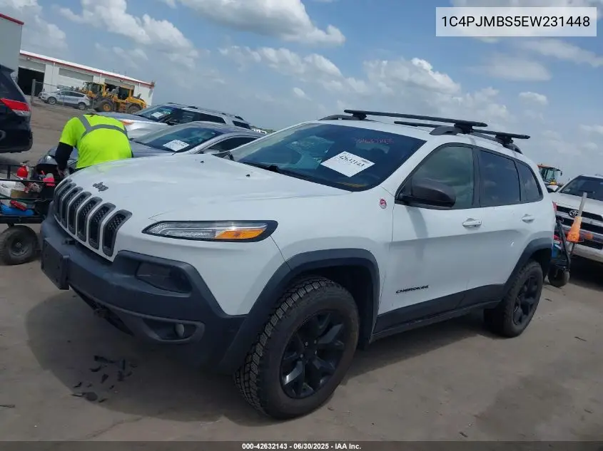2014 Jeep Cherokee Trailhawk VIN: 1C4PJMBS5EW231448 Lot: 42632143