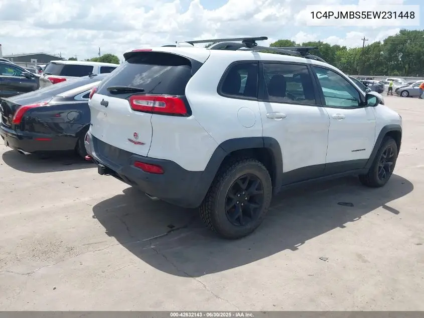 2014 Jeep Cherokee Trailhawk VIN: 1C4PJMBS5EW231448 Lot: 42632143