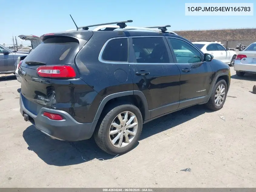 2014 Jeep Cherokee Limited VIN: 1C4PJMDS4EW166783 Lot: 42635248