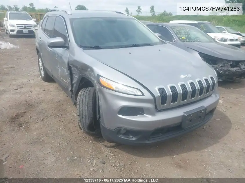 2015 Jeep Cherokee North VIN: 1C4PJMCS7FW741283 Lot: 12339716